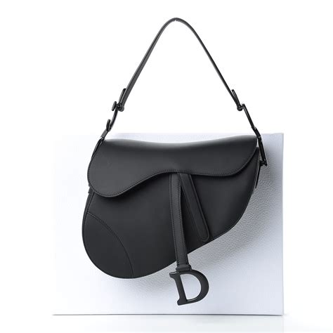 dior ultra black|Dior saddle bag.